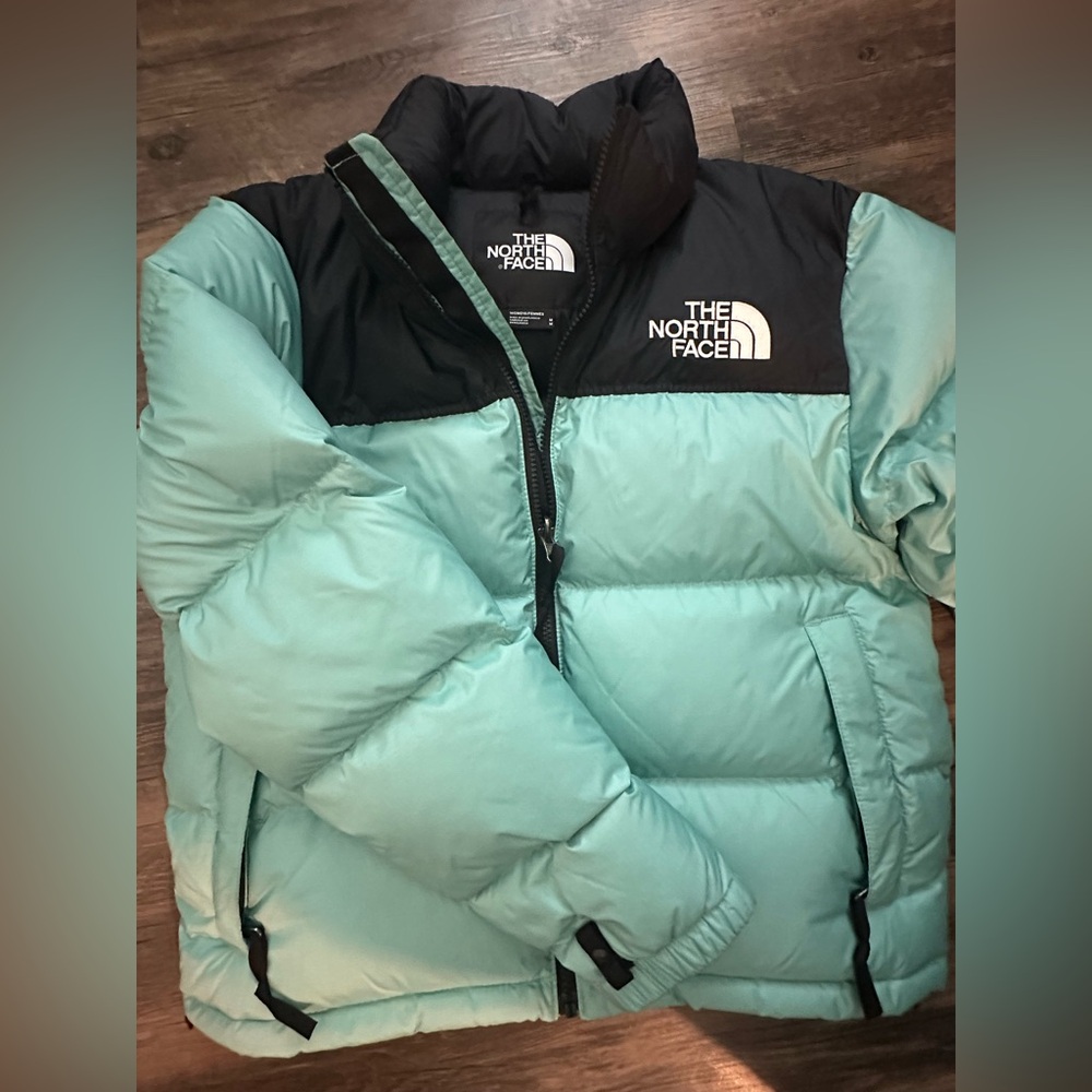 The North Face Jacket in Black and Teal/Cyan